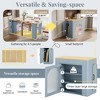 KTMBDW 59 in Extendable Table, for 4-8 People, Mobile Rolling Island Table with Storage Cabinet for Kitchen, Living Room, Modern Furniture - 4 of 4