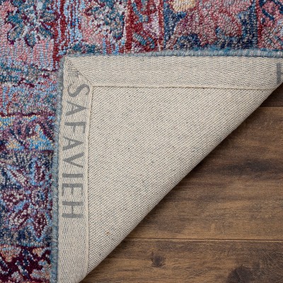 Elegant Oushak Hand-Tufted 6' x 9' Blue Wool Blend Area Rug