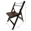 FONTOI Folding Chair Set of 4, Slatted Chairs Set of 4 with Curved Backs, Portable Folding Chairs for Party Kitchen, Brown, 17.3"*31"*22.8" - 2 of 4
