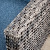 Ovios Tampa 5pc Wicker Outdoor Patio Furniture Conversation Sofa Set with Cushions - 4 of 4