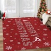 Christmas Snowflake Area Rug  Washable Soft Low Pile Non Slip Christmas Door Mat - 3 of 4