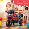 Costway 6V Kids Motorcycle with Music, Horn, Detachable Training Wheels & LED Headlights Pink/Red/Navy/White - 3 of 4