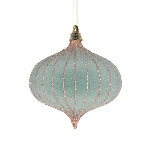 Vickerman 4" Onion Velvet Stripe Ornament - 1 of 1