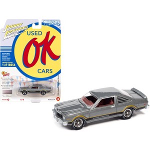1976 Plymouth Volare Road Runner Silver Cloud Metallic w/Stripes Ltd Ed to 18056 pcs 1/64 Diecast Model Car by Johnny Lightning - 1 of 3