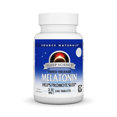 Melatonin 3mg Timed Release By Source Naturals, Inc. - 240 Sustained ...