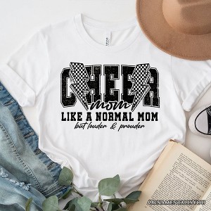 Cheer Mom Lightning T-Shirt, Cheerleader Retro White and Natural Tee for Proud Sports Mothers| OrnamentallyYou - 1 of 4