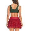 Women's Underwire Full Coverage Bikini Top Criss Cross Swim Crop Top Push Up Bathing Suit - 2 of 4