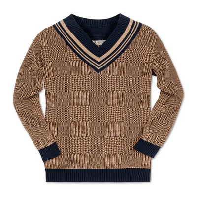 Men's Cream Cable Knit V-Neck Cricket Jumper – Long Sleeve Pullover, UK Sizes 8-22