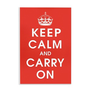 Stupell Industries Keep Calm And Carry On Red Phrase, 10" x 15" - 1 of 4