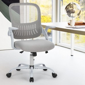 NicBex Adjustable Height Home Office Mesh Chairs with Adjustable Armrest and Universal Wheels for Work Study - 1 of 4
