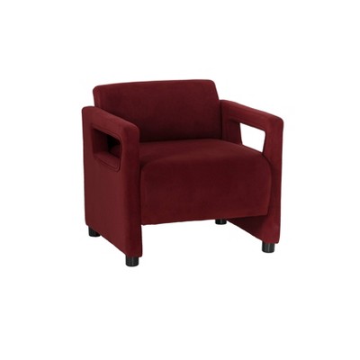 Linon Landon Accent Chair Berry Velvet