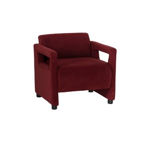 Linon Landon Accent Chair Berry Velvet - 1 of 4