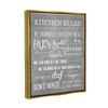 Stupell Industries Kitchen Rules Rustic Grey List Framed Canvas - 3 of 3
