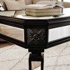 Lyngins Mirrored Coffee Table with Vintage Carvings, Rectangle Glass Tea Table with Mirrored Finish, Modern Center Table for Living Room and Office - 4 of 4