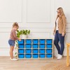 ECR4Kids Streamline 20 Cubby Tray Storage Cabinet with 20 Scoop Front Storage Bins, 4x5, Natural - 4 of 4