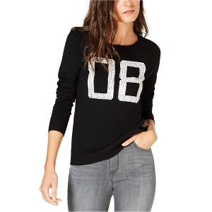I.N.C International Concepts Womens Embellished 08 Pullover Sweater, Black, Small - 1 of 1
