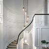 ALOADECOR 5-Light Staircase Modern Chandelier Foyer Pendant With Clear Globe Bubble Glass Accents - 2 of 4
