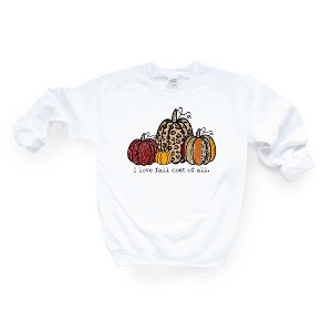 Simply Sage Market Women's Graphic Sweatshirt I Love Fall Most Of All Pumpkins - 1 of 2