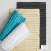 Vynxaria Bath Rugs and Mats Cotton Chenille Chain Stitch Rug - 0.5" Medium Pile Textured Design - 4 of 4