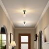 Hudson and Canal 7" Wide Semi Flush Mount with Glass Shade - 4 of 4