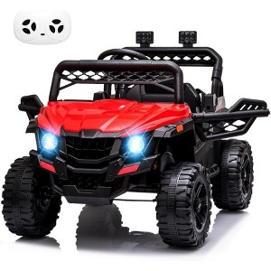 12V Kids Ride On Car Truck w/Parent Remote Control, Spring Suspension, LED Lights, Safety Belt, AUX Port, Music, Spring Suspension - 1 of 4