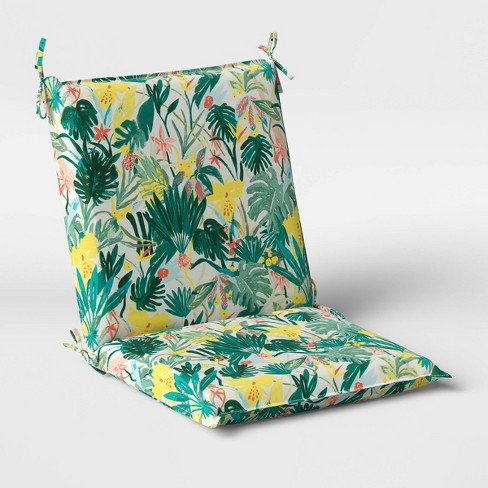 Opal Tropical Print Outdoor Chair, Outdoor Furniture Pads