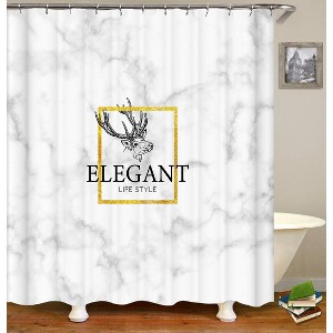 Elegant Life Style Shower Curtains for Bathroom Waterproof Fabric Bath Curtain Durable Soft Stylish Bathroom Decor 72x72 Inch - 1 of 1