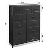 11-Drawer Tall Fabric Dresser Storage Tower with Steel Frame and Wood Top, Chest of Drawers Organizer Unit for Bedroom, Closet, Hallway - 3 of 4