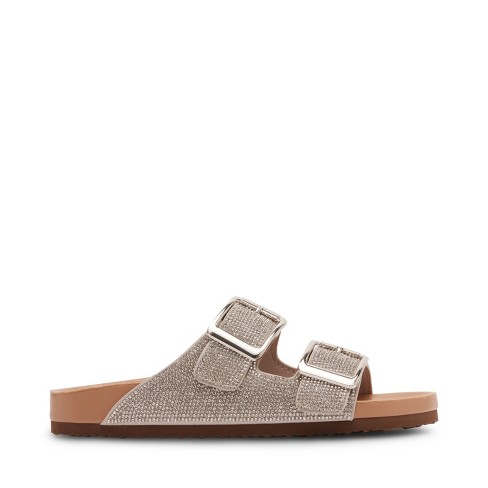 Madden Girl Bodie-r Rhinestone Footbed Sandal : Target