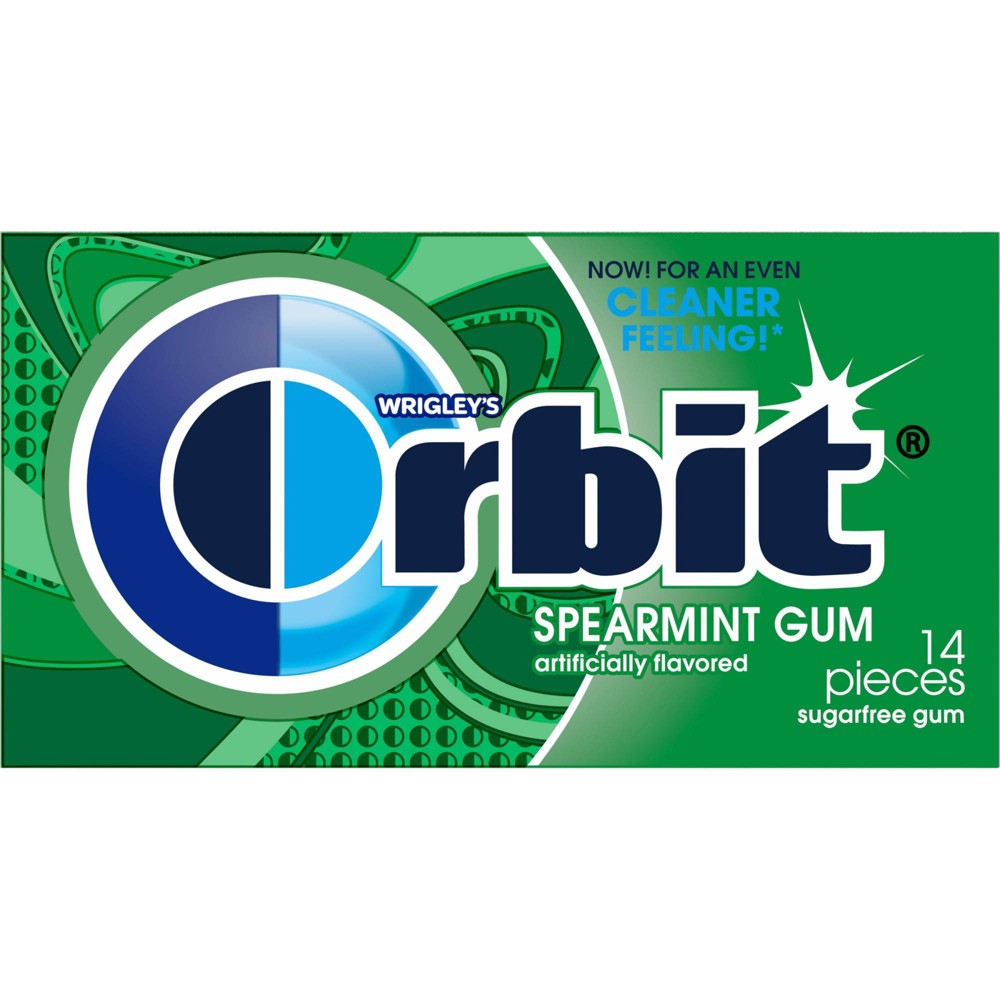 UPC 022000004840 product image for Orbit Spearmint Sugar Free Chewing Gum Single Pack -14 Piece | upcitemdb.com