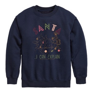 Boys' - Winnie the Pooh - Tigger Christmas - Santa I Can Explain Graphic Long Sleeve Fleece Sweatshirt - 1 of 4