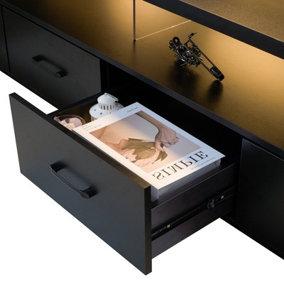 Open drawer showing magazine storage inside