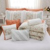 Lyngins 9-Piece Cotton Percale Comforter Set – Cottage Shabby Chic Paisley Print, Lace Taping, Oeko-Tex Certified, Cal King Bedding Set - 3 of 4