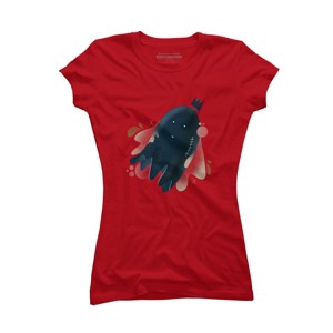Junior's Design By Humans Little floating ghost By Nebenzu T-Shirt - 1 of 3