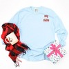 Simply Sage Market Women's Embroidered Merry Christmas Bold Cursive Long Sleeve Garment Dyed Tee - 3 of 4