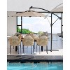 TackView 10FT Cantilever Patio Umbrella with Cross Base, Outdoor Offset Market Umbrella, for Backyard Lawn Garden and Pool - 2 of 4