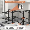 SEVOBAL Pots and Pans Organizer Stainless Steel Pots Organizer Rack for Cookware, Heavy Duty Pots Rack for Kitchen Storage, Black, 9.75"*17.55"*2.34" - 3 of 4