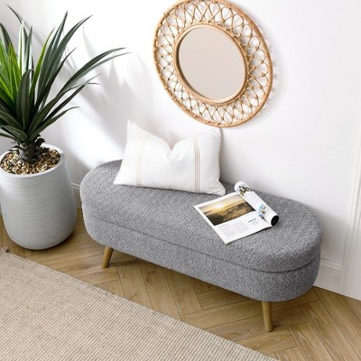 NicBex Storage Ottoman Bench for Bedroom,Storage Bench with Rubber Wood Legs,Ottoman for Living Room,Bedroom,Entryway