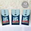 Big Dot of Happiness Boy 16th Birthday - Sweet Sixteen Birthday Gift Favor Bags - Party Goodie Boxes - Set of 12 - 2 of 4