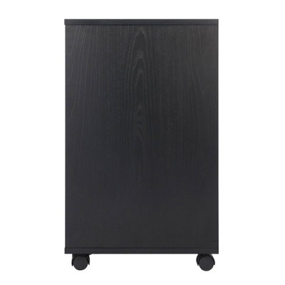 Halifax Black Mobile Filing Cabinet with 2 Drawers and Lock