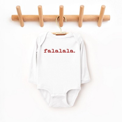The Juniper Shop Fa La La Puff Print Baby Long Sleeve Bodysuit
