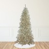 Northlight 9' Pre-Lit Artificial Christmas Tree Metallic Sheer Champagne Tinsel - Clear Lights - 2 of 4