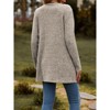 BLUEMING Womens Cardigans Open Front Ribbed Knit Casual Long Sleeve Button Down Soft Coats with Pockets - 2 of 4