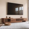 Gaoyangjiaju Modern Walnut TV Console for 75+ Inch Screen – Extendable - 3 of 4