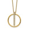 Chisel Stainless Steel Yellow IP-plated with Preciosa Crystal Pendant on a Necklace 16" Cable Chain Necklace with a 2" Ext. - 2 of 3