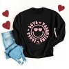 S.W.Smiley Peace Love Valentine Smiley -  Women's Graphic Sweatshirt - 2 of 4
