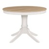 NicBex Round Dining Table Set for 4 Retro Wood Round Extendable Dining Table with 4 Upholstered Chairs for Dining Room - 3 of 4