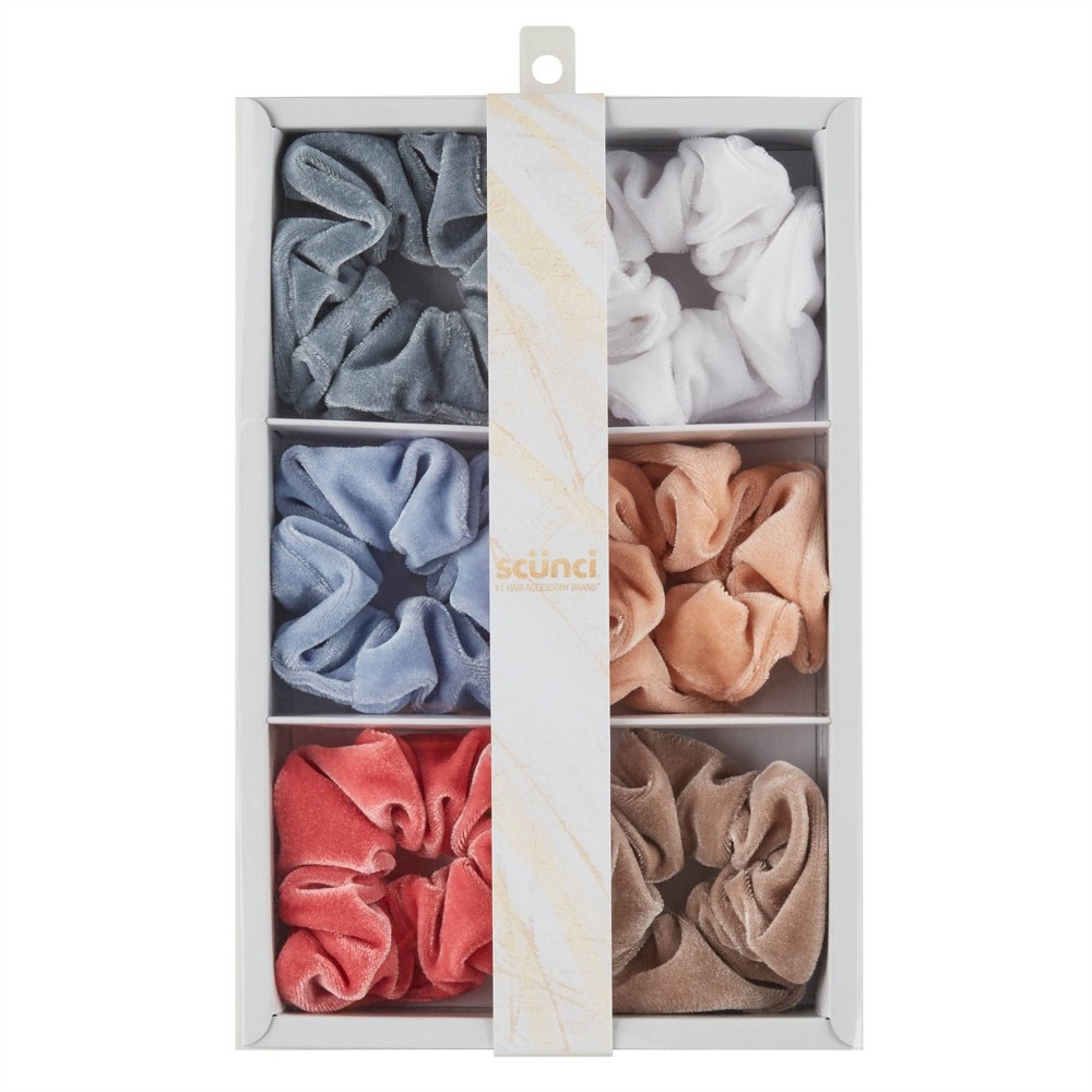 scunci Hair Elastic Scrunchies in Box - 6pk