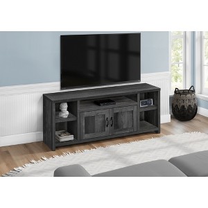 60" Laminate TV Stand with Black Metal Handles, Storage Cabinet, and Easy Cable Management for Living Room - 1 of 4