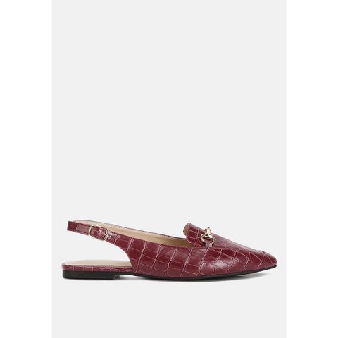 Женские сандалии London Rag Womens Trempe Croc Slingback Flat Sandals 6